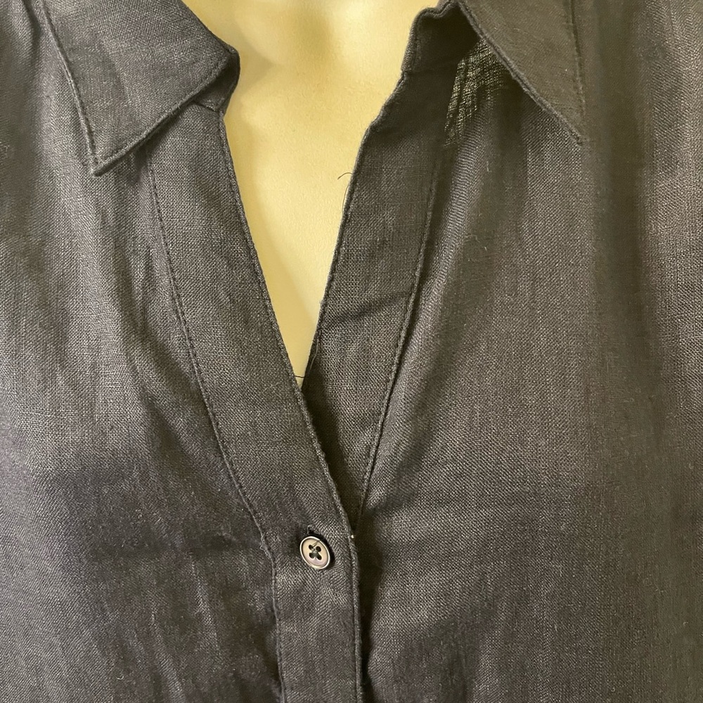 Chicos Navy/While Button-Down Long Sleeve Top Siz… - image 4